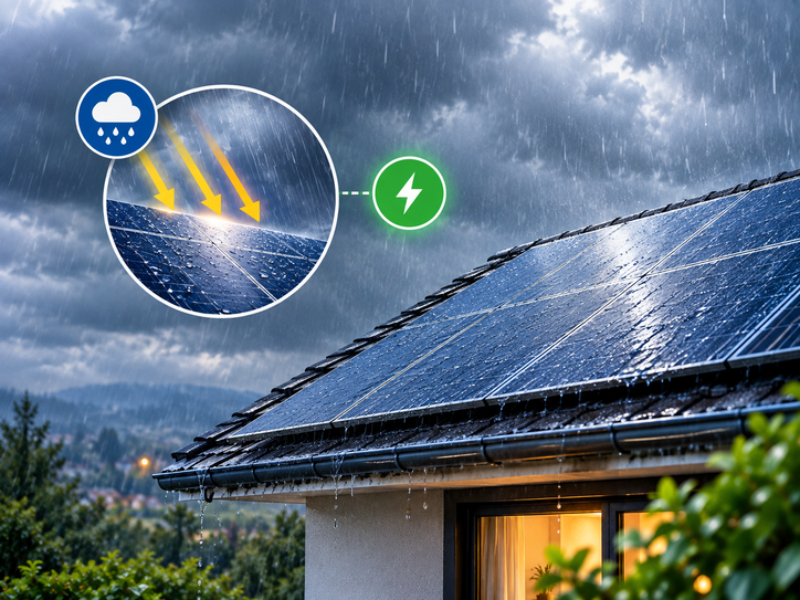 Energia solar funciona na chuva?